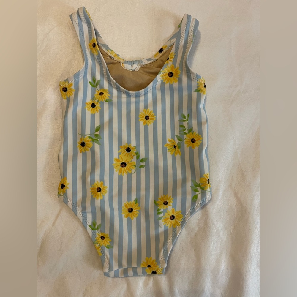 Old Navy Striped Floral One-Piece Swimsuit